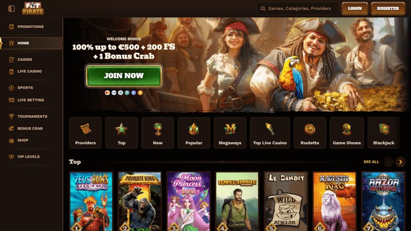Join the Swashbuckling Fun at Fat Pirate Casino United Kingdom Online
